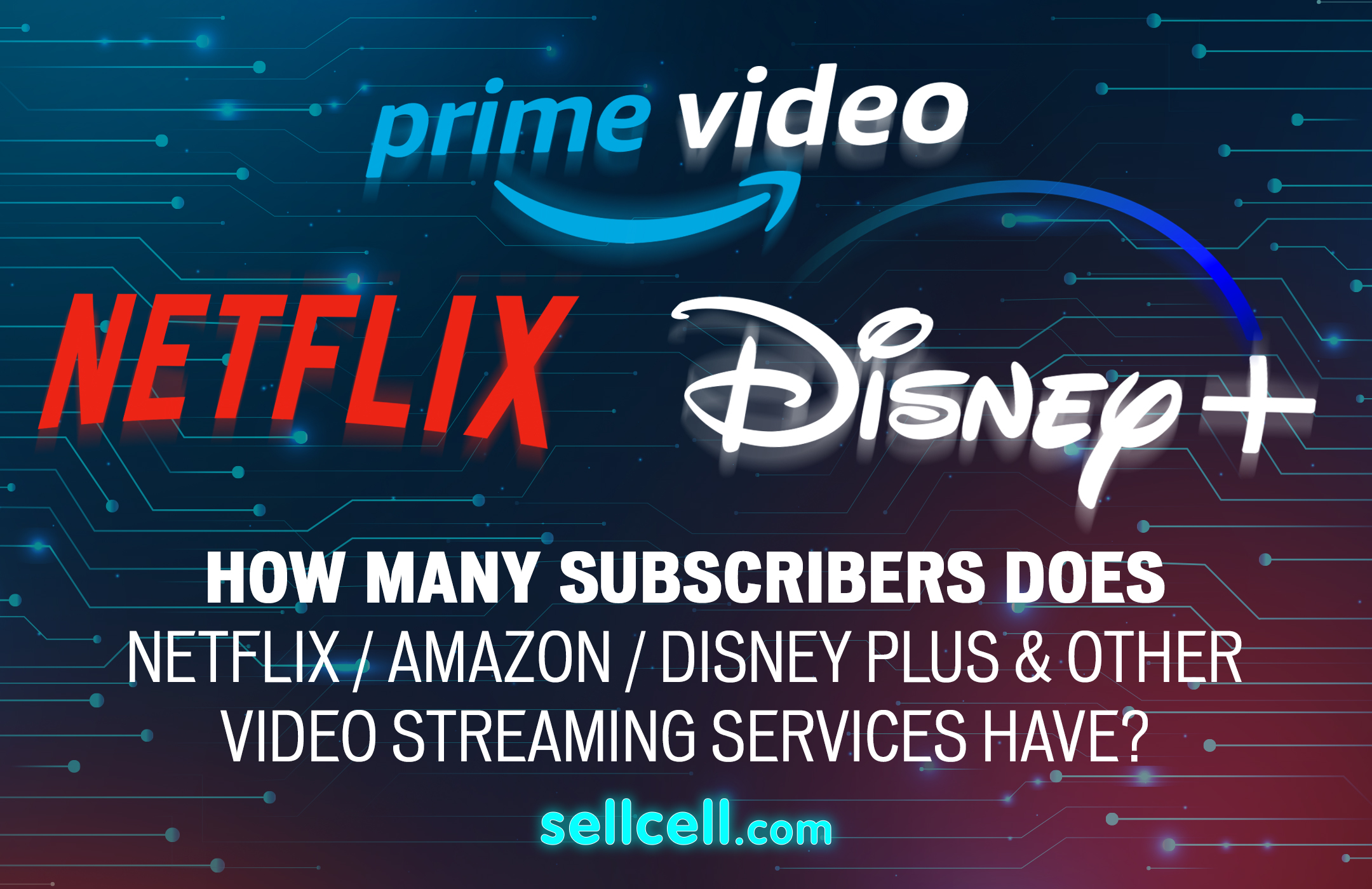 How Many Subscribers Do Netflix/Amazon Prime Video/Disney+ & Other